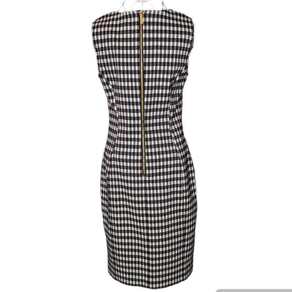 Calvin Klein Gingham Print Sheath Dress Size 8 - Picture 4 of 7